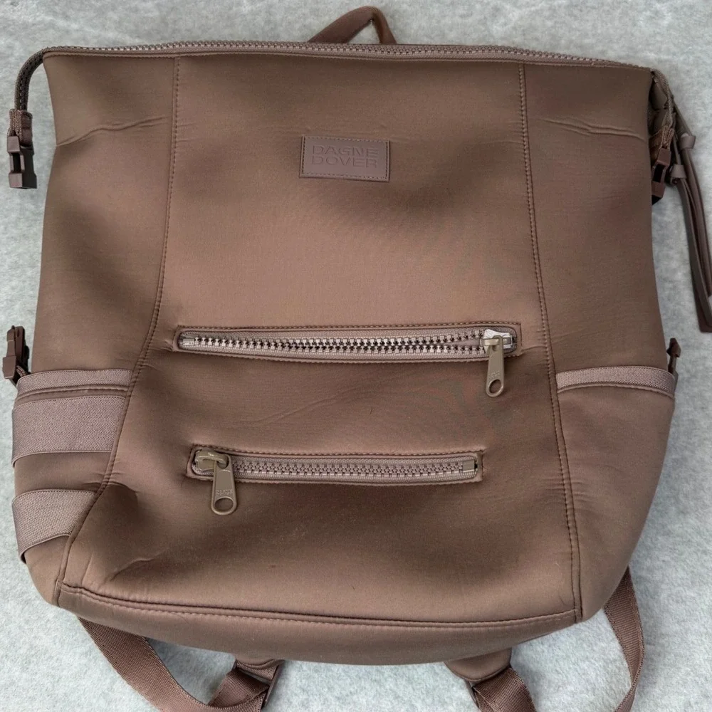 Dagne Dover Neoprene Dakota Backpack Brown Gorpcore Travel Work School Large